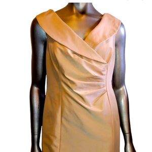 Kay Unger New York Silk Tan Dress - 12P - B5